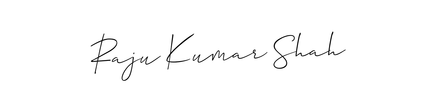 Similarly Allison_Script is the best handwritten signature design. Signature creator online .You can use it as an online autograph creator for name Raju Kumar Shah. Raju Kumar Shah signature style 2 images and pictures png
