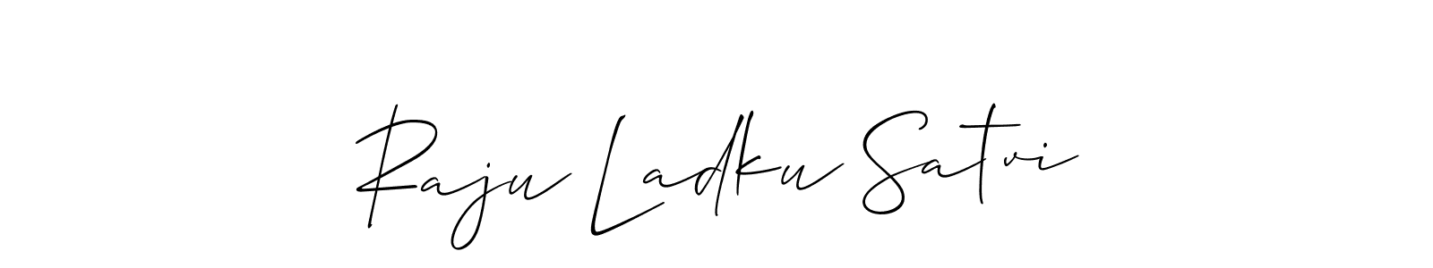Also You can easily find your signature by using the search form. We will create Raju Ladku Satvi name handwritten signature images for you free of cost using Allison_Script sign style. Raju Ladku Satvi signature style 2 images and pictures png