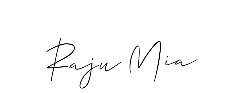 Use a signature maker to create a handwritten signature online. With this signature software, you can design (Allison_Script) your own signature for name Raju Mia. Raju Mia signature style 2 images and pictures png