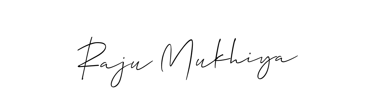 Make a beautiful signature design for name Raju Mukhiya. With this signature (Allison_Script) style, you can create a handwritten signature for free. Raju Mukhiya signature style 2 images and pictures png