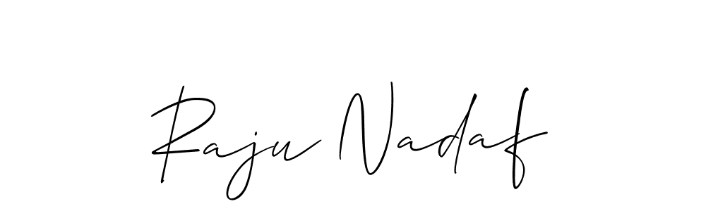 Use a signature maker to create a handwritten signature online. With this signature software, you can design (Allison_Script) your own signature for name Raju Nadaf. Raju Nadaf signature style 2 images and pictures png