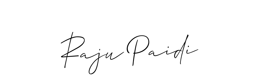 It looks lik you need a new signature style for name Raju Paidi. Design unique handwritten (Allison_Script) signature with our free signature maker in just a few clicks. Raju Paidi signature style 2 images and pictures png