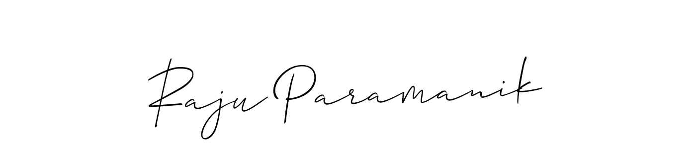 You should practise on your own different ways (Allison_Script) to write your name (Raju Paramanik) in signature. don't let someone else do it for you. Raju Paramanik signature style 2 images and pictures png