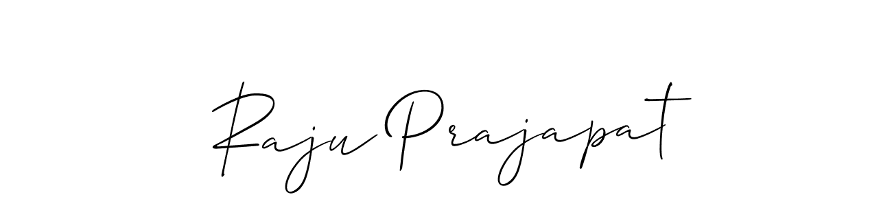Use a signature maker to create a handwritten signature online. With this signature software, you can design (Allison_Script) your own signature for name Raju Prajapat. Raju Prajapat signature style 2 images and pictures png