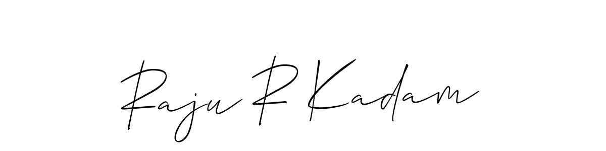 Raju R Kadam stylish signature style. Best Handwritten Sign (Allison_Script) for my name. Handwritten Signature Collection Ideas for my name Raju R Kadam. Raju R Kadam signature style 2 images and pictures png