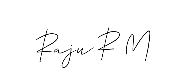 This is the best signature style for the Raju R M name. Also you like these signature font (Allison_Script). Mix name signature. Raju R M signature style 2 images and pictures png