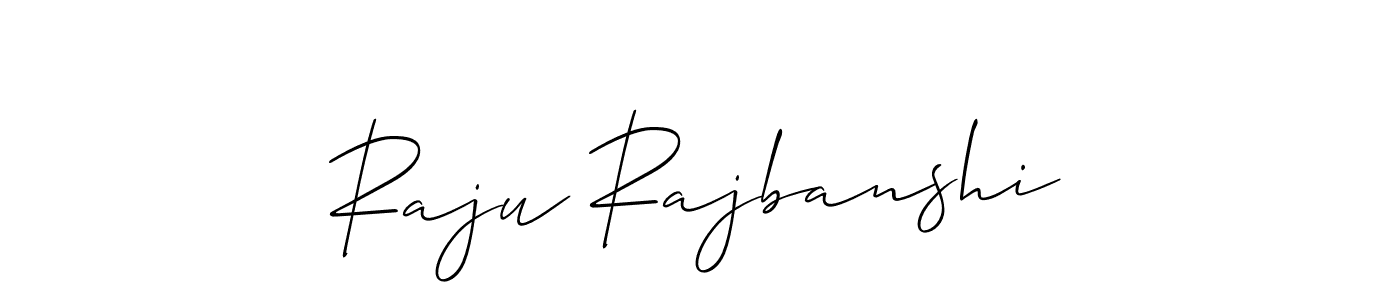 How to make Raju Rajbanshi name signature. Use Allison_Script style for creating short signs online. This is the latest handwritten sign. Raju Rajbanshi signature style 2 images and pictures png