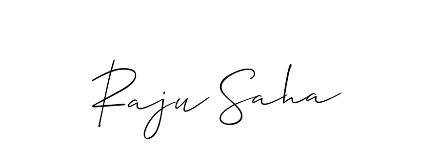 Create a beautiful signature design for name Raju Saha. With this signature (Allison_Script) fonts, you can make a handwritten signature for free. Raju Saha signature style 2 images and pictures png
