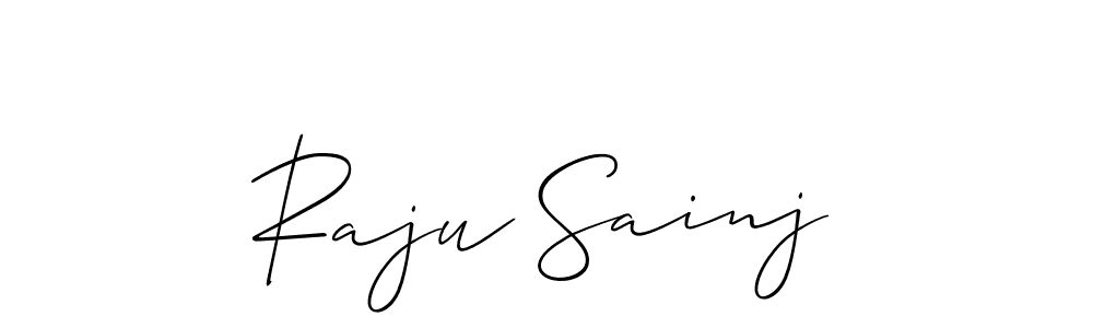 Make a short Raju Sainj signature style. Manage your documents anywhere anytime using Allison_Script. Create and add eSignatures, submit forms, share and send files easily. Raju Sainj signature style 2 images and pictures png