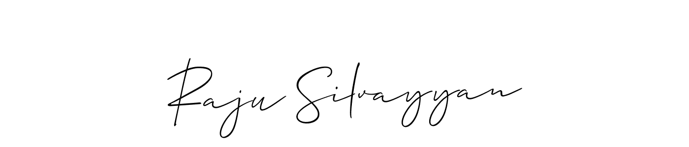 Create a beautiful signature design for name Raju Silvayyan. With this signature (Allison_Script) fonts, you can make a handwritten signature for free. Raju Silvayyan signature style 2 images and pictures png