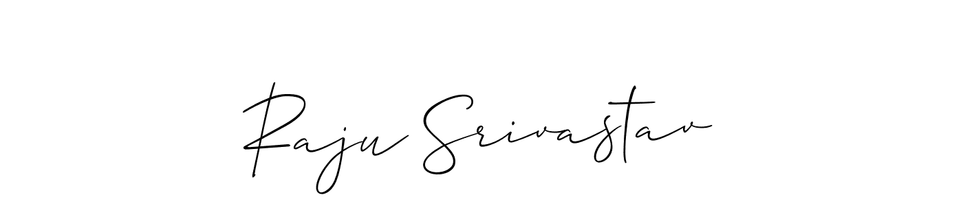 Allison_Script is a professional signature style that is perfect for those who want to add a touch of class to their signature. It is also a great choice for those who want to make their signature more unique. Get Raju Srivastav name to fancy signature for free. Raju Srivastav signature style 2 images and pictures png