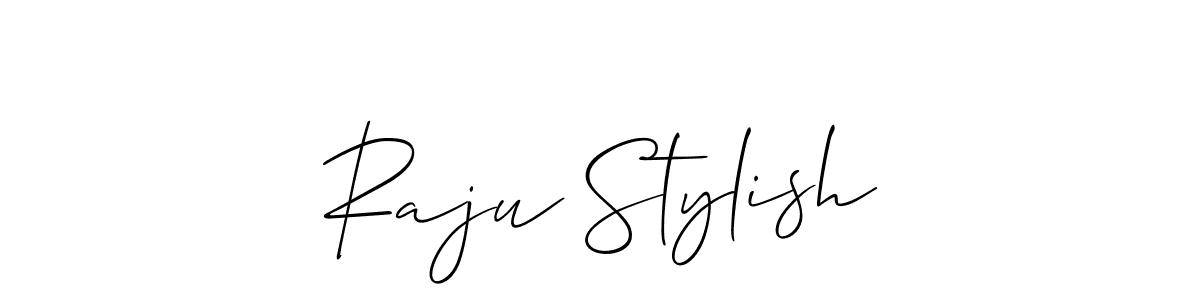 Make a beautiful signature design for name Raju Stylish. With this signature (Allison_Script) style, you can create a handwritten signature for free. Raju Stylish signature style 2 images and pictures png