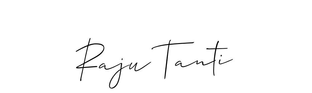 Use a signature maker to create a handwritten signature online. With this signature software, you can design (Allison_Script) your own signature for name Raju Tanti. Raju Tanti signature style 2 images and pictures png