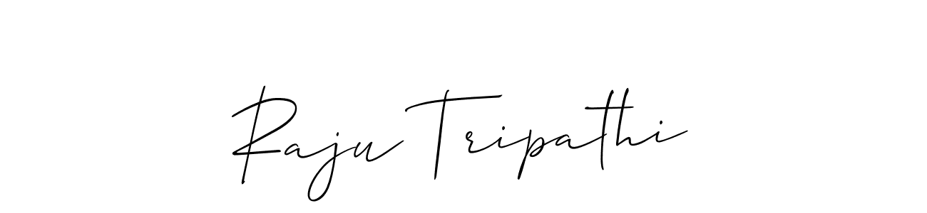 How to make Raju Tripathi name signature. Use Allison_Script style for creating short signs online. This is the latest handwritten sign. Raju Tripathi signature style 2 images and pictures png