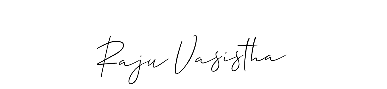 Also we have Raju Vasistha name is the best signature style. Create professional handwritten signature collection using Allison_Script autograph style. Raju Vasistha signature style 2 images and pictures png