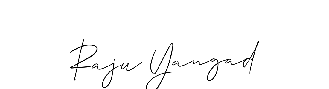 How to make Raju Yangad signature? Allison_Script is a professional autograph style. Create handwritten signature for Raju Yangad name. Raju Yangad signature style 2 images and pictures png
