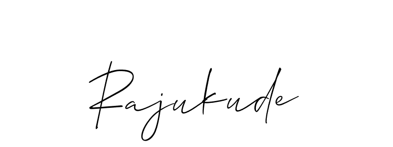 It looks lik you need a new signature style for name Rajukude. Design unique handwritten (Allison_Script) signature with our free signature maker in just a few clicks. Rajukude signature style 2 images and pictures png