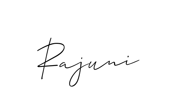 Rajuni stylish signature style. Best Handwritten Sign (Allison_Script) for my name. Handwritten Signature Collection Ideas for my name Rajuni. Rajuni signature style 2 images and pictures png