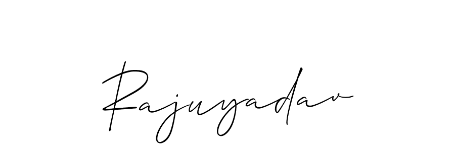 Use a signature maker to create a handwritten signature online. With this signature software, you can design (Allison_Script) your own signature for name Rajuyadav. Rajuyadav signature style 2 images and pictures png