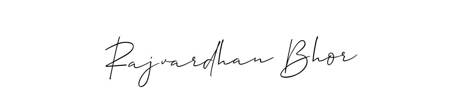 Create a beautiful signature design for name Rajvardhan Bhor. With this signature (Allison_Script) fonts, you can make a handwritten signature for free. Rajvardhan Bhor signature style 2 images and pictures png