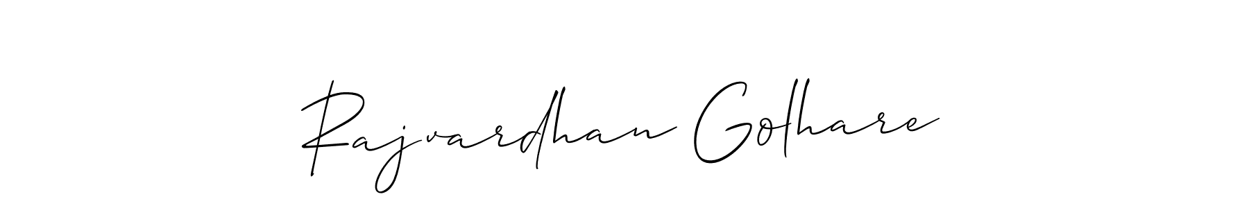 Make a short Rajvardhan Golhare signature style. Manage your documents anywhere anytime using Allison_Script. Create and add eSignatures, submit forms, share and send files easily. Rajvardhan Golhare signature style 2 images and pictures png