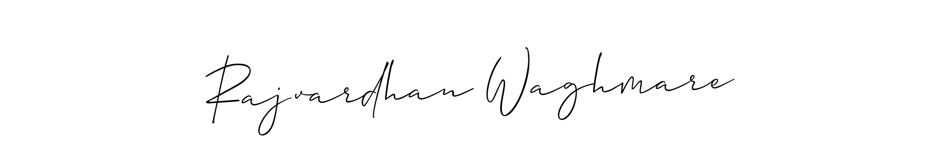Allison_Script is a professional signature style that is perfect for those who want to add a touch of class to their signature. It is also a great choice for those who want to make their signature more unique. Get Rajvardhan Waghmare name to fancy signature for free. Rajvardhan Waghmare signature style 2 images and pictures png