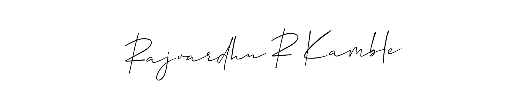 Create a beautiful signature design for name Rajvardhn R Kamble. With this signature (Allison_Script) fonts, you can make a handwritten signature for free. Rajvardhn R Kamble signature style 2 images and pictures png