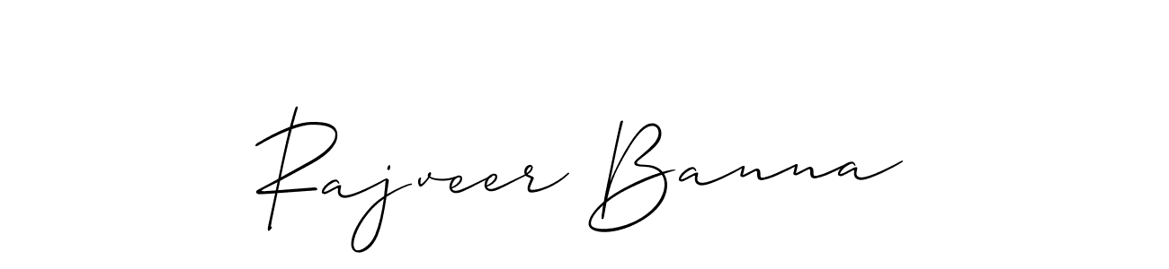 How to make Rajveer Banna name signature. Use Allison_Script style for creating short signs online. This is the latest handwritten sign. Rajveer Banna signature style 2 images and pictures png