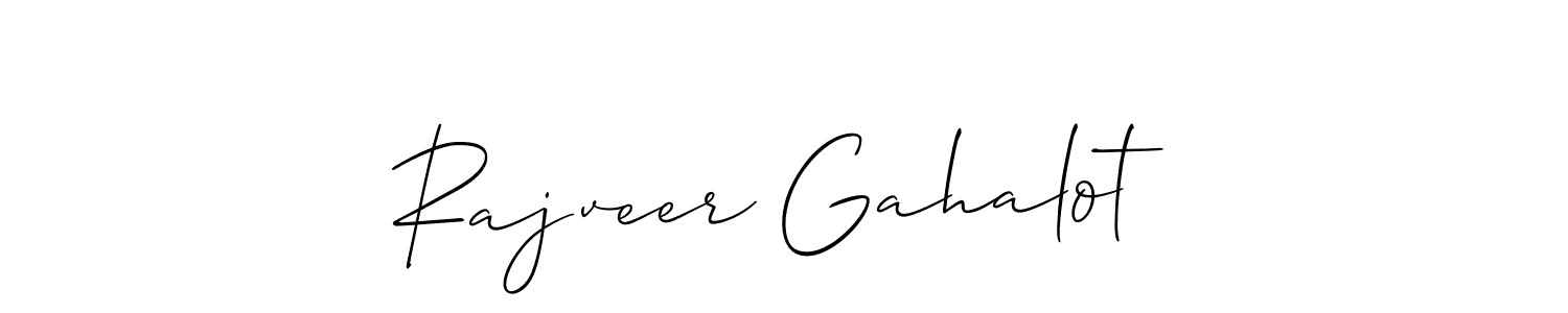 It looks lik you need a new signature style for name Rajveer Gahalot. Design unique handwritten (Allison_Script) signature with our free signature maker in just a few clicks. Rajveer Gahalot signature style 2 images and pictures png