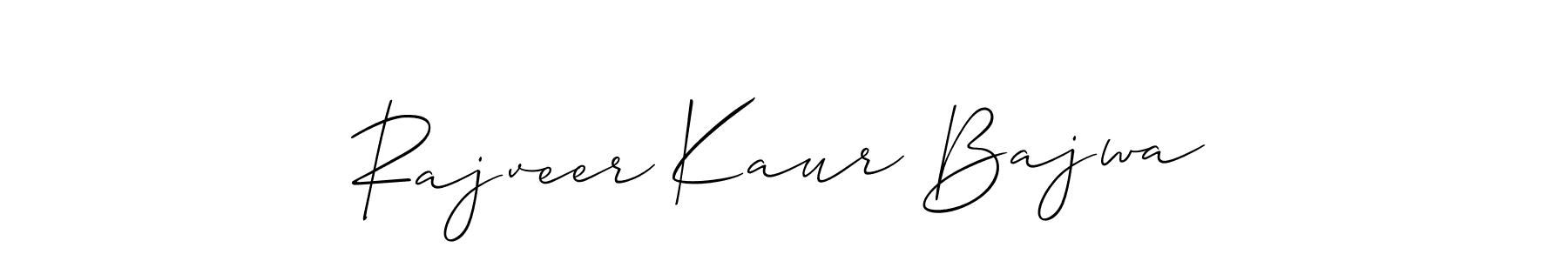 Design your own signature with our free online signature maker. With this signature software, you can create a handwritten (Allison_Script) signature for name Rajveer Kaur Bajwa. Rajveer Kaur Bajwa signature style 2 images and pictures png