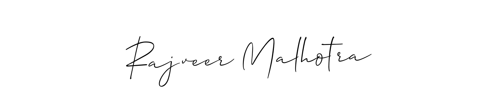 How to make Rajveer Malhotra signature? Allison_Script is a professional autograph style. Create handwritten signature for Rajveer Malhotra name. Rajveer Malhotra signature style 2 images and pictures png