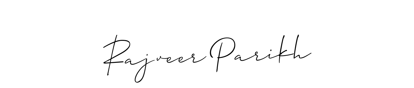 Create a beautiful signature design for name Rajveer Parikh. With this signature (Allison_Script) fonts, you can make a handwritten signature for free. Rajveer Parikh signature style 2 images and pictures png