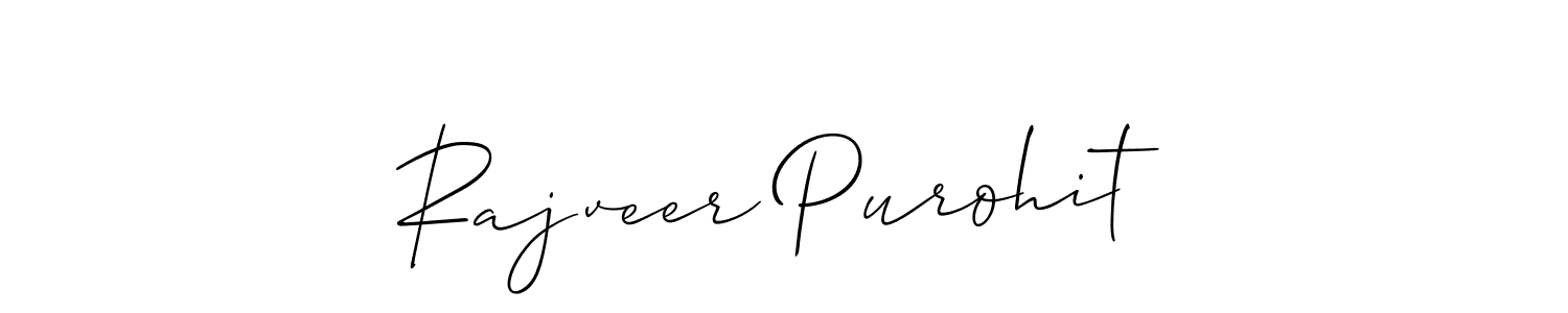 Also we have Rajveer Purohit name is the best signature style. Create professional handwritten signature collection using Allison_Script autograph style. Rajveer Purohit signature style 2 images and pictures png