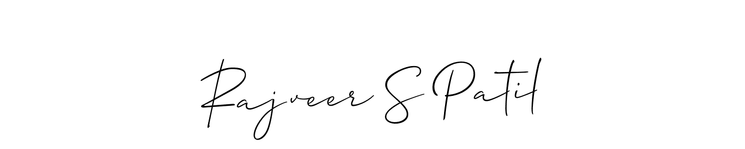 Allison_Script is a professional signature style that is perfect for those who want to add a touch of class to their signature. It is also a great choice for those who want to make their signature more unique. Get Rajveer S Patil name to fancy signature for free. Rajveer S Patil signature style 2 images and pictures png