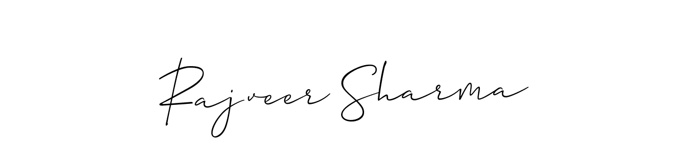 Create a beautiful signature design for name Rajveer Sharma. With this signature (Allison_Script) fonts, you can make a handwritten signature for free. Rajveer Sharma signature style 2 images and pictures png