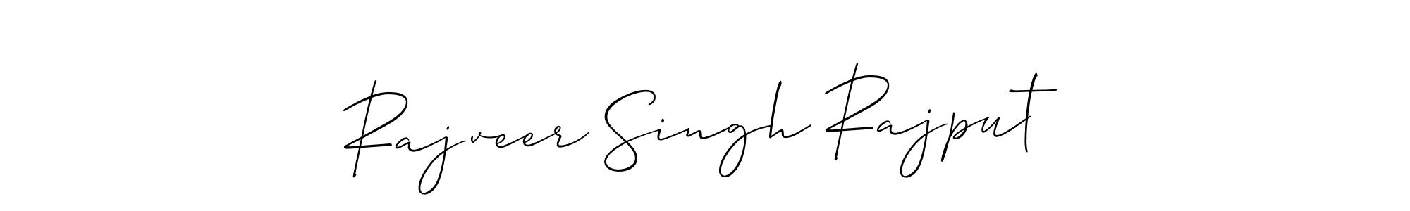 How to make Rajveer Singh Rajput name signature. Use Allison_Script style for creating short signs online. This is the latest handwritten sign. Rajveer Singh Rajput signature style 2 images and pictures png