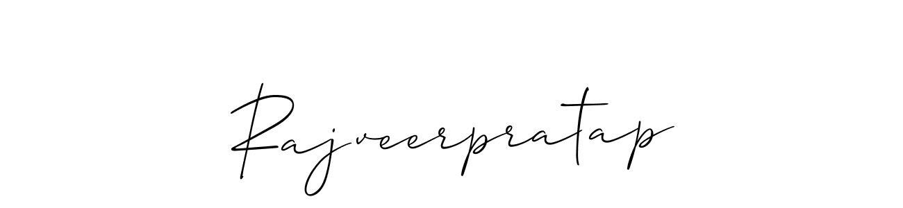 Also we have Rajveerpratap name is the best signature style. Create professional handwritten signature collection using Allison_Script autograph style. Rajveerpratap signature style 2 images and pictures png
