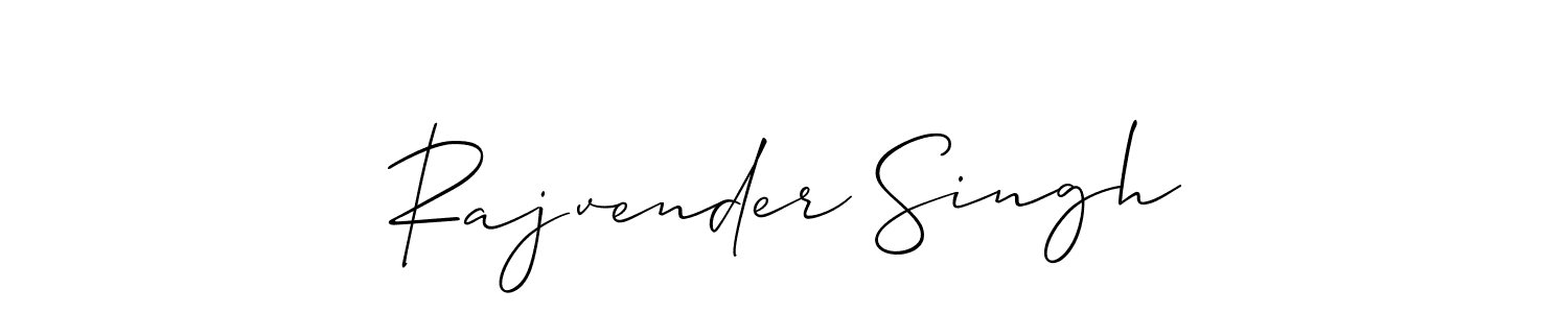 Create a beautiful signature design for name Rajvender Singh. With this signature (Allison_Script) fonts, you can make a handwritten signature for free. Rajvender Singh signature style 2 images and pictures png