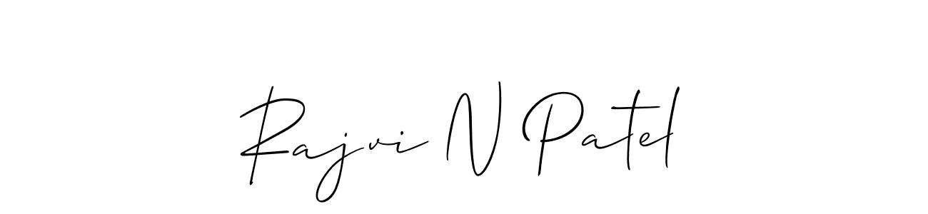 How to make Rajvi N Patel signature? Allison_Script is a professional autograph style. Create handwritten signature for Rajvi N Patel name. Rajvi N Patel signature style 2 images and pictures png