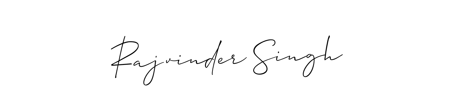 Make a beautiful signature design for name Rajvinder Singh. With this signature (Allison_Script) style, you can create a handwritten signature for free. Rajvinder Singh signature style 2 images and pictures png