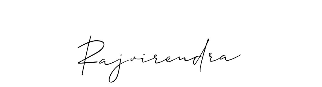 Use a signature maker to create a handwritten signature online. With this signature software, you can design (Allison_Script) your own signature for name Rajvirendra. Rajvirendra signature style 2 images and pictures png