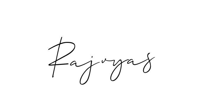 How to make Rajvyas name signature. Use Allison_Script style for creating short signs online. This is the latest handwritten sign. Rajvyas signature style 2 images and pictures png