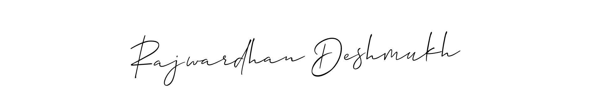 Make a beautiful signature design for name Rajwardhan Deshmukh. With this signature (Allison_Script) style, you can create a handwritten signature for free. Rajwardhan Deshmukh signature style 2 images and pictures png