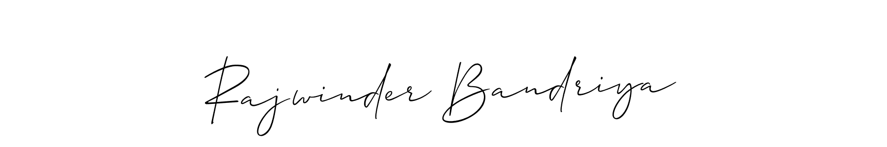 It looks lik you need a new signature style for name Rajwinder Bandriya. Design unique handwritten (Allison_Script) signature with our free signature maker in just a few clicks. Rajwinder Bandriya signature style 2 images and pictures png