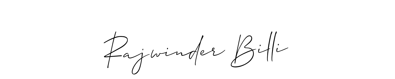 How to Draw Rajwinder Billi signature style? Allison_Script is a latest design signature styles for name Rajwinder Billi. Rajwinder Billi signature style 2 images and pictures png