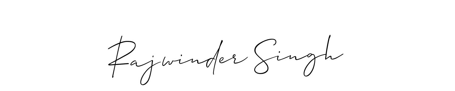Rajwinder Singh stylish signature style. Best Handwritten Sign (Allison_Script) for my name. Handwritten Signature Collection Ideas for my name Rajwinder Singh. Rajwinder Singh signature style 2 images and pictures png