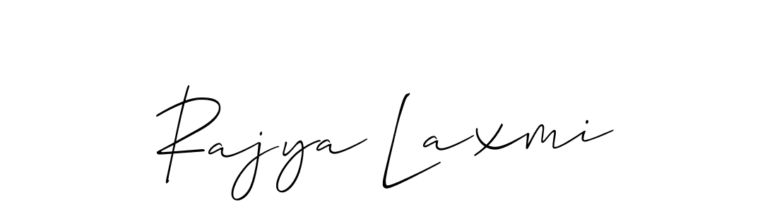 Use a signature maker to create a handwritten signature online. With this signature software, you can design (Allison_Script) your own signature for name Rajya Laxmi. Rajya Laxmi signature style 2 images and pictures png