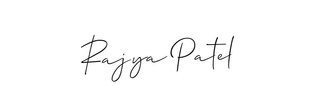 Also we have Rajya Patel name is the best signature style. Create professional handwritten signature collection using Allison_Script autograph style. Rajya Patel signature style 2 images and pictures png