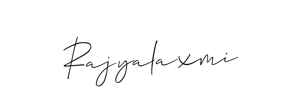 Make a beautiful signature design for name Rajyalaxmi. With this signature (Allison_Script) style, you can create a handwritten signature for free. Rajyalaxmi signature style 2 images and pictures png