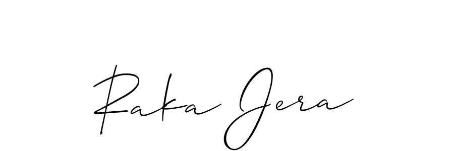 Raka Jera stylish signature style. Best Handwritten Sign (Allison_Script) for my name. Handwritten Signature Collection Ideas for my name Raka Jera. Raka Jera signature style 2 images and pictures png